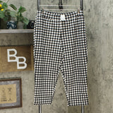Joan Rivers Women's Petite Gingham Signature Pull On Crop Pants