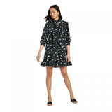 Who What Wear Women's Polka Dot 3/4 Sleeve Shift Dress