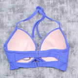 Shade & Shore Women's Light Lift Twist-Front Textured Bikini Top