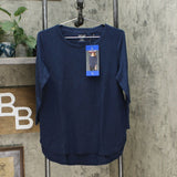 Kirkland Signature Women's 3/4 Sleeve Slub Knit T-Shirt