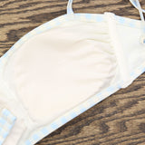 Kona Sol Women's Gingham Bandeau Bikini Top