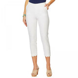 NWT Lemon Way Women's Flawless Twill Scallop Hem Crop Pants 10 14 16