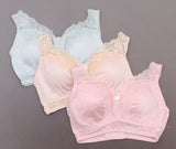 Rhonda Shear 3 Pack Betty Pin-Up Bras with Back Closure and Removable Pads