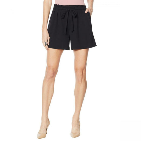 IMAN Women's Global Chic Paper Bag Waist Pull On Shorts