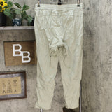 32 Degrees Cool Women's Stretch Linen Blend Ankle Pants Sage Medium