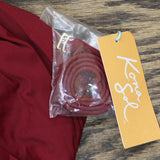 Kona Sol Women's Shirred Bandeau One Piece Swimsuit AFB70 Bing Cherry Red L