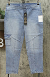 DG2 by Diane Gilman Women's Petite Cropped Stretch Twill Cargo Jeggings