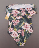 New Kona Sol Bandeau Flounce High Coverage One Piece Swimsuit. AFK67-Nostrap S