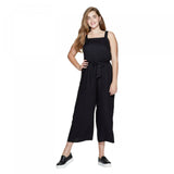 Xhilaration Women's Square Neck Sleeveless Tie Front Cropped Jumpsuit