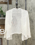 Signature by Robbie Bee Women's Plus Crochet Lace Shrug Jacket