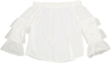 Layered with Love Women's Ruffle Sleeve Off The Shoulder Blouse
