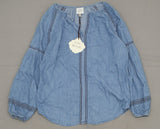 NWT Knox Rose Women's Long Sleeve Tencel Popover Top Shirt Blouse X-Small