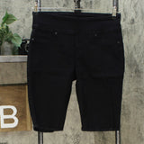 DG2 by Diane Gilman Classic Stretch Pull On Bermuda Shorts Black Petite Small