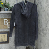 BP. Women's Plus Size Washed Long Sleeve Hooded Sweatshirt Dress Black 3X