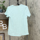 Lemon Way Women's Floral Print T-Shirt Blue Medium