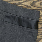 JM Collection Plus Size Faux Leather Trim Ponte Knit Pants
