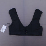 Shade & Shore Women's Cap Sleeve Bralette Bikini Top