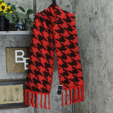 DKNY Women's Oversized Houndstooth Multifunctional Scarf With Fringe