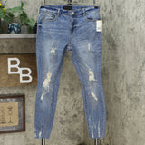 Kendall + Kylie The Ultra Babe Perfect Ripped Mid-Rise Jeans