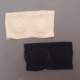 Rhonda Shear 2 Pack Underwire Bandeau Bras Nude/ Black Medium