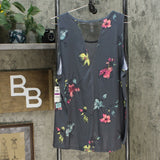 Ideology Women's Floral Print Mesh Back Tank Top