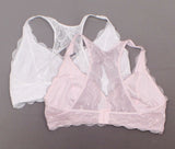 New Felina Women's 2 Pack Lace Bralettes With Modal Lining. 1247995 Large