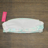 Xhilaration Strapless Metallic Bandeau Bikini Top Blue Tie Dye Medium (4-6)