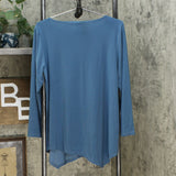 MarlaWynne Women's Jersey Knit Asymmetric Blouse