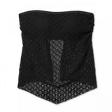 Kona Sol Women's Strapless Crochet Bandeau Tankini Top