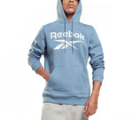 Reebok Men's Logo-Print Fleece Pullover Hooded Hoodie