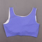 Rhonda Shear Invisible Body Bra With Contrast Trim Purple Large