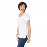 Isaac Mizrahi Live! Plus Size Essentials Pima Cotton Scoop T-Shirt