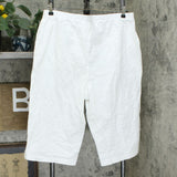 Denim & Co. How Timeless Stretch Twill 2 Pocket Pedal Pushers White XL