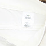 Denim & Co. Women's Slim Ankle Jeans With Button Fly White 10