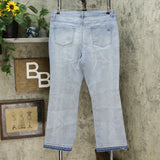 DG2 by Diane Gilman Women's Petite Side Embroidered Studded Boot Cut Jeans