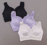 Rhonda Shear 3 Pack Betty Pin Up Bra With Removable Pads and Back Closure
