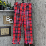 Victoria's Secret Womens Plaid Flannel Cotton Pajama Pant Shirt Sleep Set