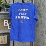 Junk Food Men's Journey Don't Stop Believin' Graphic T-Shirt Blue Tie Dye M