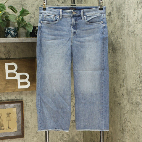 NYDJ Wide Leg Capri Fray Hem Jean Coheed Reg 10