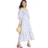 LoveShackFancy for TRGT Women's Gemma Puff Sleeve Maxi Dress
