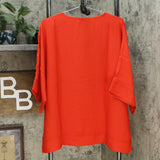 NWT DG2 By Diane Gilman Womens.Dolman Sleeve Shirt Blouse Top. 727411 XL