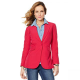 DG2 by Diane Gilman Women's Wrinkle Resistant Gabardine Blazer