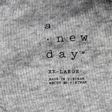 A New Day Women's Short Sleeve Slim Fit Ribbed T-Shirt Gray XXL