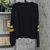 The Rolling Stones Womens Plus Size Varsity Long Sleeve Graphic T-Shirt Black 1X