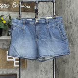 Universal Thread Women's Plus Size High-Rise A-Line Midi Jean Shorts