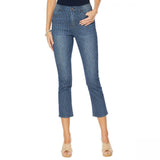 DG2 by Diane Gilman Women's Plus Size Classic Stretch Pinstripe Crop Jeans
