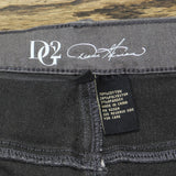 DG2 by Diane Gilman Virtual Stretch Metallic Side Stripe Skinny Jeans Gray 22PW