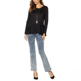 DG2 by Diane Gilman Women's Crossover Peplum Top
