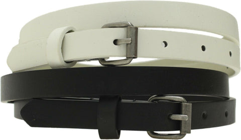 Mossimo Women's Two Pack Skinny Belts 1/2-Inch Width