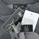 DG2 by Diane Gilman Women's Smocked Boyfriend Chambray Denim Shirt